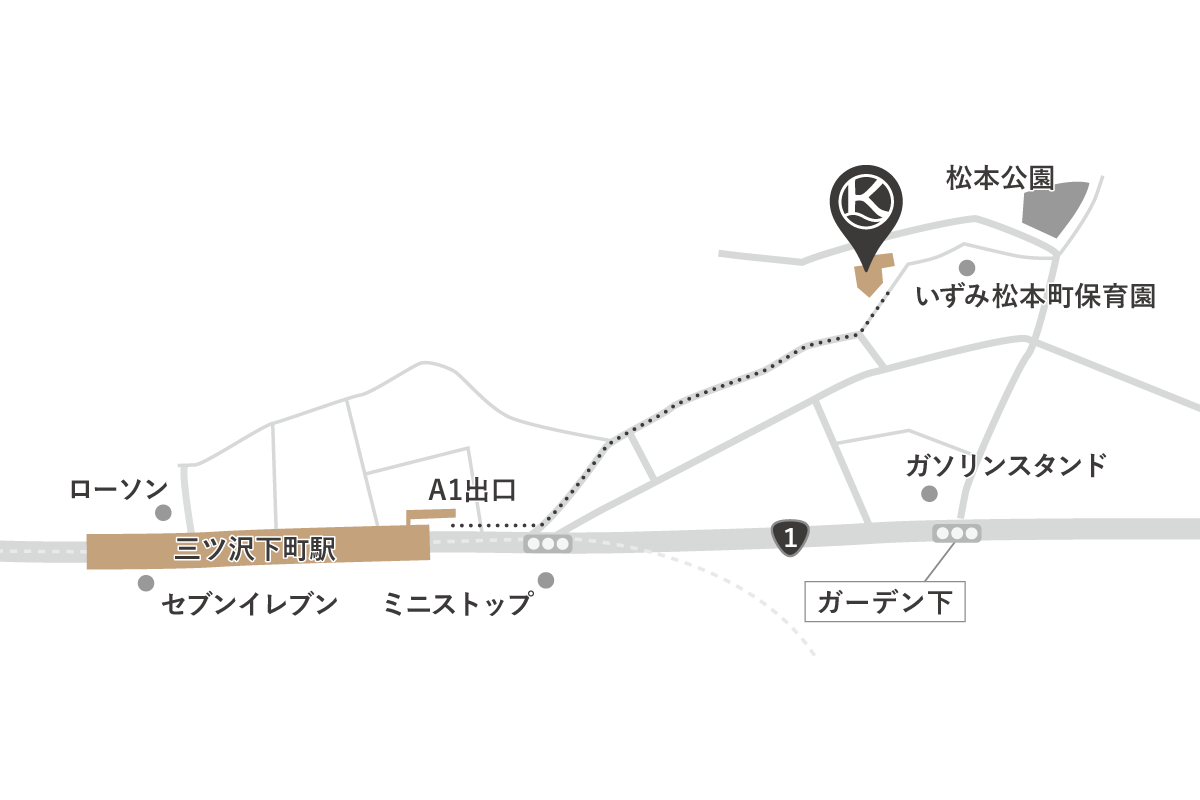 三ツ沢下町駅からお越しの場合